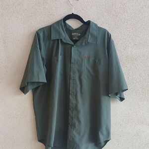 Orvis Men's Casual Olive Button Down Shirt